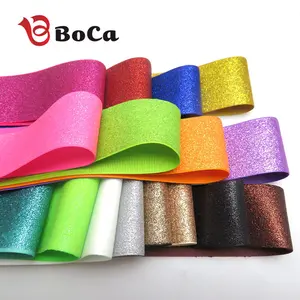 3" 75mm BOCA solid glitter sparkled grosgrain ribbon More than 20 colors for choose,100 yards per roll