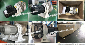 Bơm chân không cuộn khô không dầu EVP-300 4 L/S với chấn lưu khí cho các ứng dụng gia công trong phòng thí nghiệm - Product Image 5