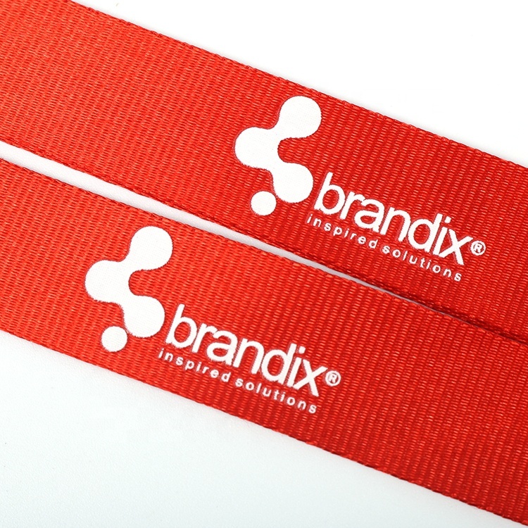 Plastic Lock Custom Screen Printing Brand Logo ID Card Holder Polyester Neck Lanyards for Workers Image 3