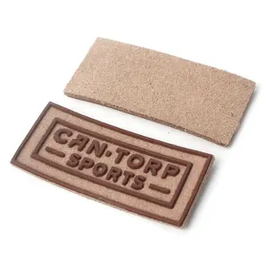 Clothing Labels Maker Sew on Custom 3D Raised Silicone Name Logo Suede Leather Patches and Badges