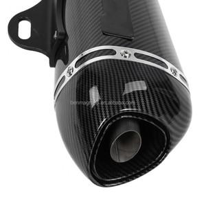 Silencieux d'échappement en Fiber de carbone moto 51mm pour Z800 MT-07 R3 CBR250 <span class=keywords><strong>GSX750</strong></span> - Product Image 4