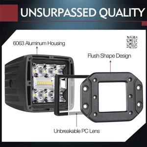 ไฟ Led ติดรถยนต์ทรงแท่ง5นิ้ว39W,ไฟตัดหมอกสำหรับรถออฟโรด LED ไฟฟลัดไลท์สำหรับรถ ATV รถพ่วง SUV - Product Image 3