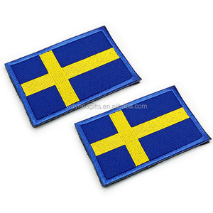Promosyon bayrakları ve afişler için özel İsveç bayrağı nakış yama - Product Image 1