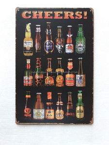 Cervezas del mundo del Vintage Cartel de chapa de Metal Cartel Del Arte Decoración Del Hogar House Cafe Bar signos - Product Image 6