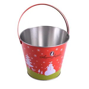 hot sale ice metal tin bucket for beer with handle for candy tin and Popcorn