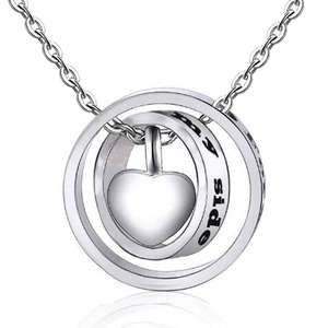 Non è più al mio fianco, per sempre nel mio cuore intagliato medaglione cremazione urna ciondolo ricordo - Product Image 2