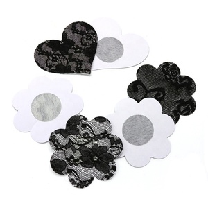 Hot Sale Lingerie Breast Pasties Disposable Adhesive Sexy Black Lace <strong>Boobs</strong> Nipple <strong>Stickers</strong> Cover for Girl Strapless Dress - Product Image 3