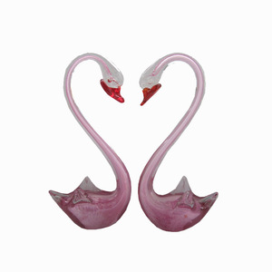 Cisne de Cristal de <span class=keywords><strong>Murano</strong></span> Elegante de Color Rosa - Product Image 1