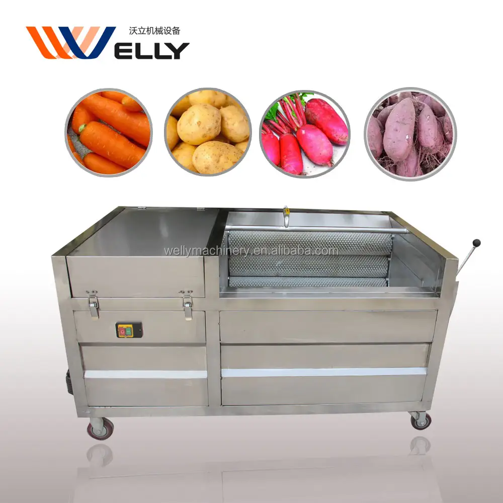 Commercial potato peeler machine / potato washing peeling cutting machine