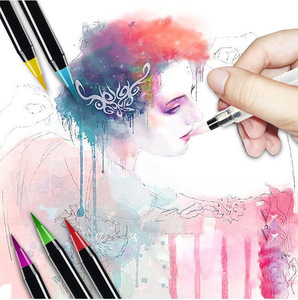 Juego de Pinceles de Acuarela de 20 Colores No Tóxicos de Calidad Promocional, Gran Venta en <span class=keywords><strong>Amazon</strong></span>, Marcadores de Arte - Product Image 4