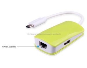 <span class=keywords><strong>Usb</strong></span> 3.1 tipo C a Ethernet más <span class=keywords><strong>Micro</strong></span> <span class=keywords><strong>USB</strong></span> 2 <span class=keywords><strong>PORT</strong></span> <span class=keywords><strong>2.0</strong></span> adaptador HUB - Product Image 2