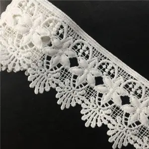 1 yards high quality multi color embroidery fabric cotton organza ladder lace trim DIY material wedding decoration