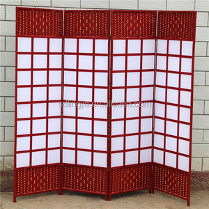 Antika Ahşap Mini Oda Bölücü Hasır Bambu Katlanır Ekran - Product Image 4