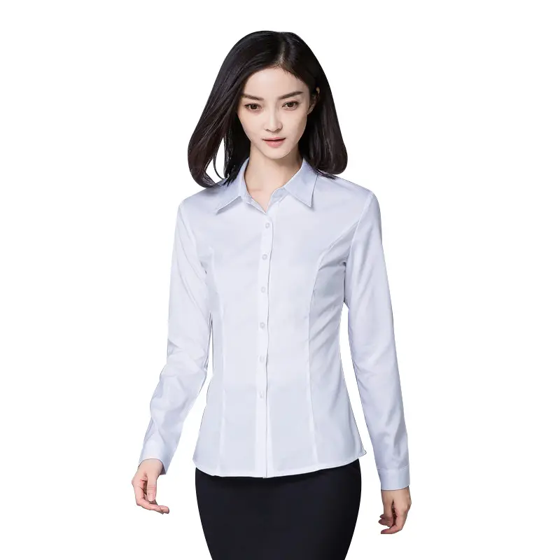 high quality woman oem logo large size long sleeve shirts