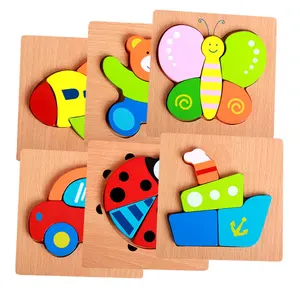 educational toy 3D Wood Puzzle Montessori Educational Toys Infant Early Head Start Training Puzzle