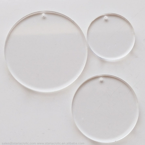Disques en acrylique artisanaux, cercles en acrylique, disques en plastique transparent - Product Image 2