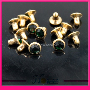 Venta caliente <span class=keywords><strong>de</strong></span> latón metal con 6mm Crystal rhinestone Jean remaches - Product Image 5