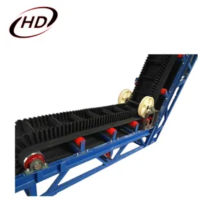 Cleated & Side walls / Inclined Sidewalls belts conveyor for bulk materials