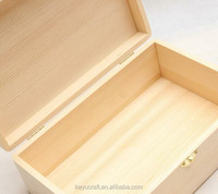 Boîte en bois de pin naturel non finie, bon marché, pour rangement et emballage