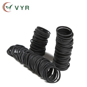 Bán buôn dây thun cao su mini màu đen, nhà sản xuất dây thun buộc tóc giá rẻ - Product Image 2