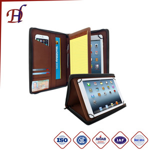 Más nuevo <span class=keywords><strong>A4</strong></span> gerente de negocios reunión <span class=keywords><strong>A4</strong></span> pu Carpeta de cuero pu zip cartera de documentos con tabletas caso - Product Image 1