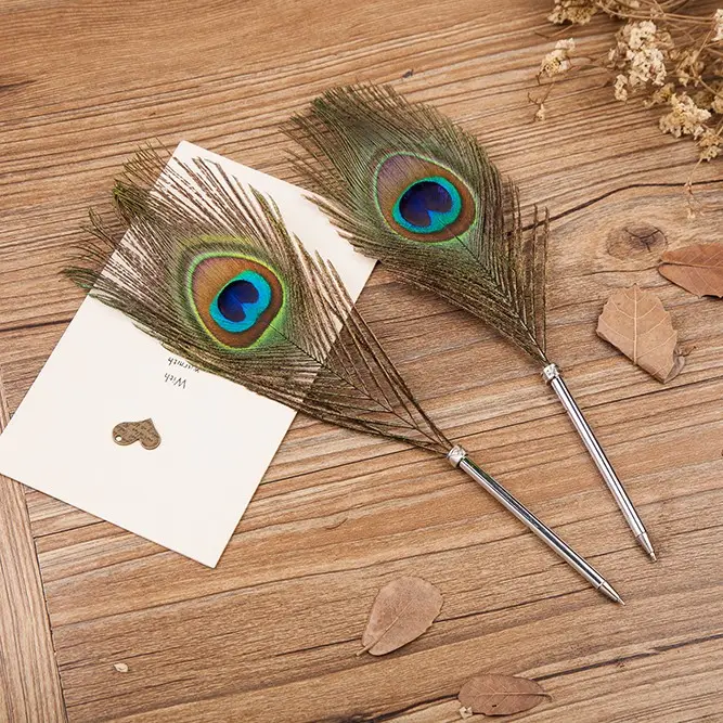 Diseño de moda, publicidad promocional plumas Pavo Real pluma para regalos