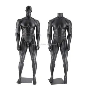 Muscle Man Athletic Uomo Nero Full Body Mannequin