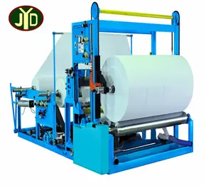 Full automatic toilet roll rewinding cutting machine for toilet roll paper making
