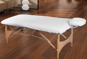 Hot Selling Soft Cheap 100% Cotton White <strong>Massage</strong> <strong>Bed</strong> <strong>Cover</strong> With Holes - Product Image 4