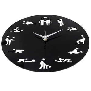 <span class=keywords><strong>Horloge</strong></span> murale moderne de décoration intérieure avec motif de position sexuelle (T5474) - Product Image 2
