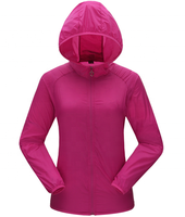 Chaqueta cortavientos de peso ligero Chaqueta de nailon para mujer