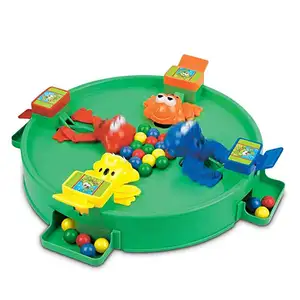 Hungry Frogs 3D Battle Board Games, Frogs Eating Balls Play Toy Set Table Game 2-4 Players For Family Kids Marbles Included