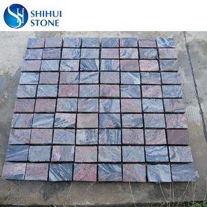 Azulejo de pavimentación de piedra de granito rojo, chino, <span class=keywords><strong>Multicolor</strong></span>, el más barato