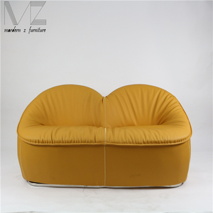 <span class=keywords><strong>Moderne</strong></span> Jaune PU cuir <span class=keywords><strong>causeuse</strong></span> canapé - Product Image 2