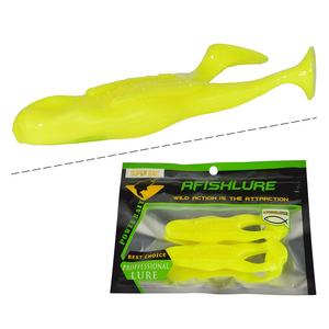 2 pièces/sac 105mm / 15g leurres grenouilles en plastique souple spéciaux pour <span class=keywords><strong>la</strong></span> pêche en eau douce et salée à <span class=keywords><strong>la</strong></span> truite basse - Product Image 2