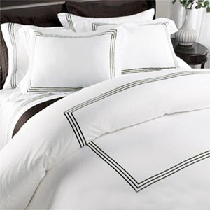 <span class=keywords><strong>Linge</strong></span> <span class=keywords><strong>de</strong></span> <span class=keywords><strong>lit</strong></span> d'hôtel <span class=keywords><strong>jetable</strong></span> 100% coton, 400TC, ensemble <span class=keywords><strong>de</strong></span> draps brodés, ensemble <span class=keywords><strong>de</strong></span> literie brodée blanche - Product Image 5