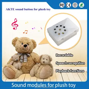 Módulo de som pré-gravado/caixa de música feita por plástico para brinquedo de pelúcia