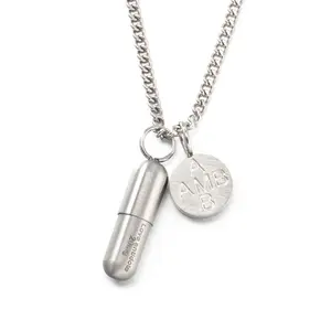 Capsule pill style European and American simple fashion couple can unscrew love antidote pendant necklace