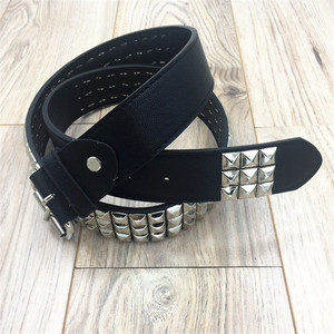 Ceintures en cuir PU cloutées de rivets métalliques vintage punk rock club pour hommes et femmes - Product Image 3