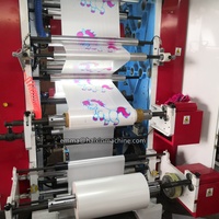 Machine d'impression flexographique automatique haute vitesse 3 couleurs pour film plastique PE HDPE et non-tissé CE ISO OEM