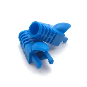 Cubierta de conector de goma, Azul, Gris, PVC suave, RJ45, CAT5E, CAT6, CAT7, RJ45, 1, 2, 2