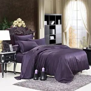 100% Set Selimut Penutup Sutra Mulberry Cina/Set Seprai Sutra dengan Sarung Bantal