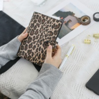 Planificateur de journal intime en spirale PU, cadeau pour fille, à la mode, en cuir PU, motif léopard imprimé A6, Agenda organisateur de couverture de Notebook