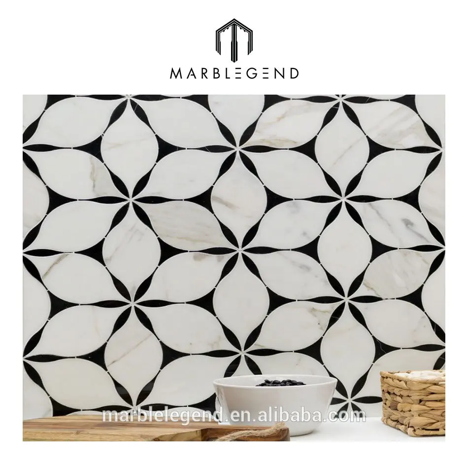 Amerikanischen stil marmor stein mosaik wand dekoration ideen blume mosaik fliesen