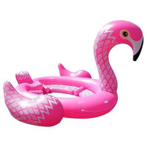 6 Người Lớn Màu Hồng Inflatable Flamingo Pool <span class=keywords><strong>Float</strong></span> Island - Product Image 1
