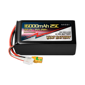 VANT נטענת lipo סוללה 16000mah 25c 6s 22.2V עבור חקלאי מל"ט