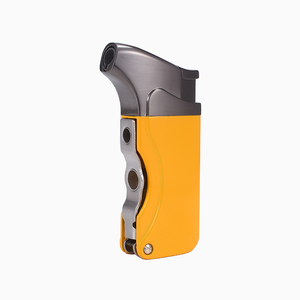 Juego de cortadores de encendedor de Gas de antorcha a prueba de viento de acero inoxidable de lujo, regalos de negocios con logotipo personalizado, accesorio de cigarrillo de precio muy bajo - Product Image 3