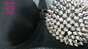 Soutien-gorge de danse punk gothique Corzzet Black Studs <span class=keywords><strong>Rive</strong></span> & Wing - Product Image 5