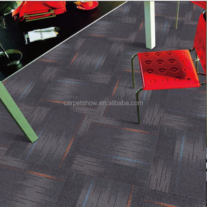 Alfombra de oficina Modular de nailon 100%, máquina de azulejos, pila de bucle con mechones, patrón de rayas abstractas, alfombra de suelo de espacio comercial para Hotel - Product Image 3
