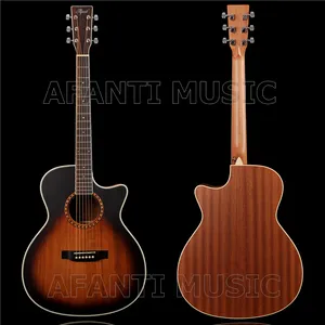41 дюймовая акустическая/твердая верхняя часть Paulownia/задняя и боковая часть Сапеле/Акустическая гитара AFANTI (AFA-906)